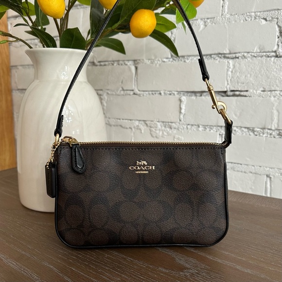 Coach Handbags - Logo Print Coach Clutch/Wristlet NWOT